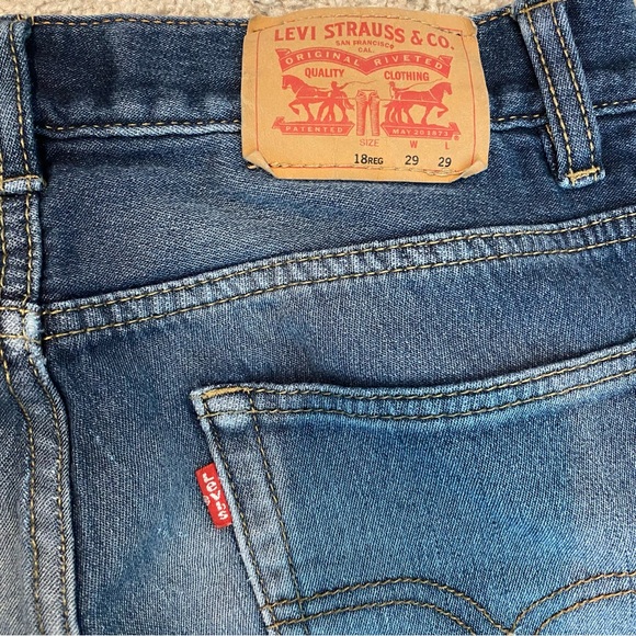 Levi Strauss 511 Kit Jeans 18 Reg 29X29 Distressed - Picture 5 of 7